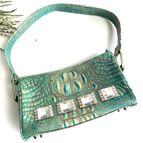 BB Simon Handbags - BB Simon Snakeskin Shoulder Bag